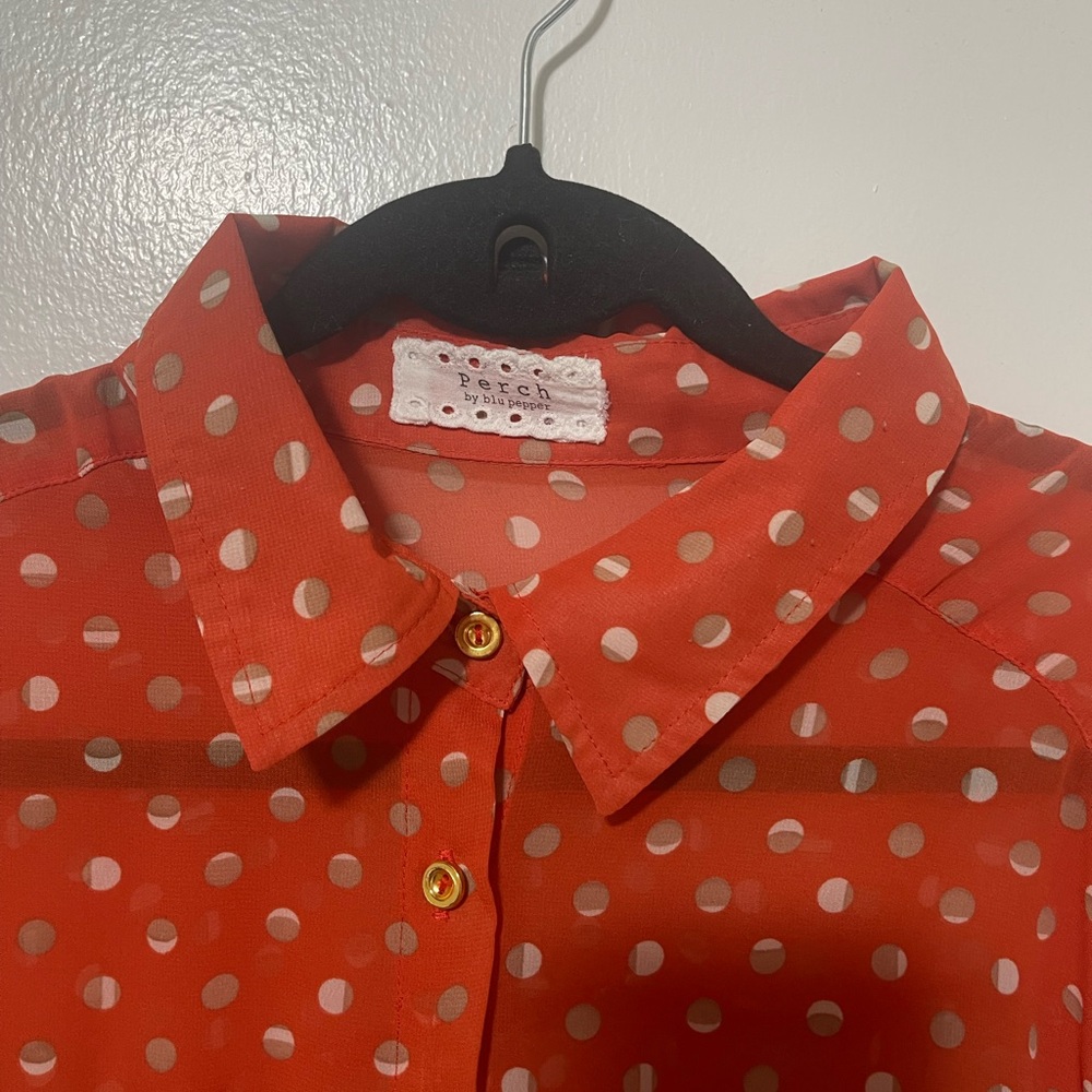 Perch by blu pepper blouse size M - Picture 6 of 7